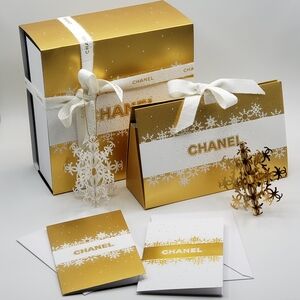 Chanel Holiday Box Card  Bag Snowflake